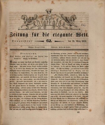 Zeitung für die elegante Welt Donnerstag 28. März 1833