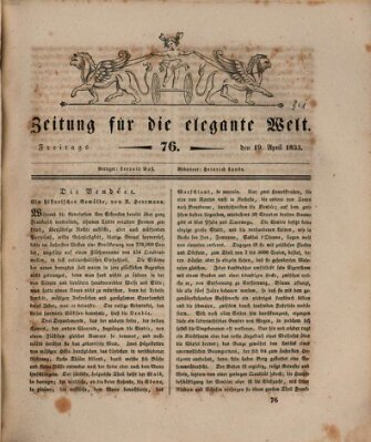 Zeitung für die elegante Welt Freitag 19. April 1833