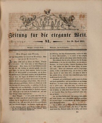 Zeitung für die elegante Welt Freitag 26. April 1833