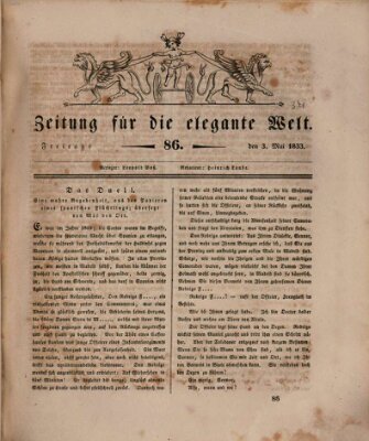 Zeitung für die elegante Welt Freitag 3. Mai 1833