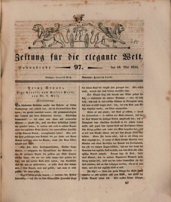 Zeitung für die elegante Welt Samstag 18. Mai 1833