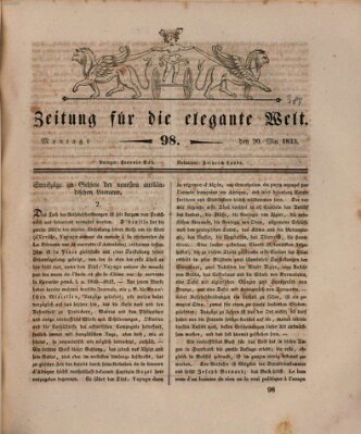 Zeitung für die elegante Welt Montag 20. Mai 1833