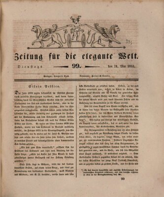 Zeitung für die elegante Welt Dienstag 21. Mai 1833