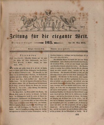 Zeitung für die elegante Welt Donnerstag 30. Mai 1833