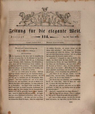 Zeitung für die elegante Welt Freitag 14. Juni 1833