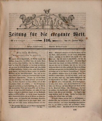 Zeitung für die elegante Welt Montag 17. Juni 1833