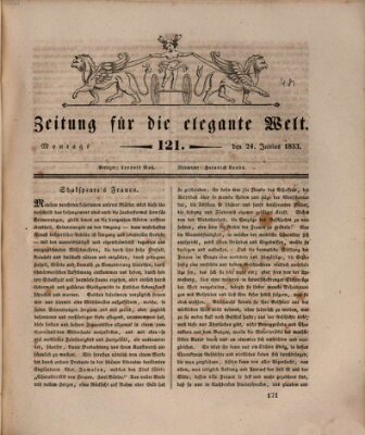 Zeitung für die elegante Welt Montag 24. Juni 1833