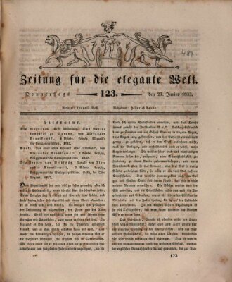 Zeitung für die elegante Welt Donnerstag 27. Juni 1833