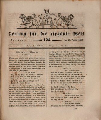 Zeitung für die elegante Welt Freitag 28. Juni 1833