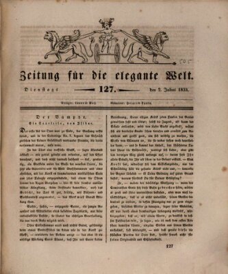 Zeitung für die elegante Welt Dienstag 2. Juli 1833