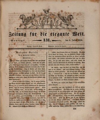 Zeitung für die elegante Welt Montag 8. Juli 1833