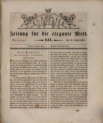 Zeitung für die elegante Welt Montag 22. Juli 1833