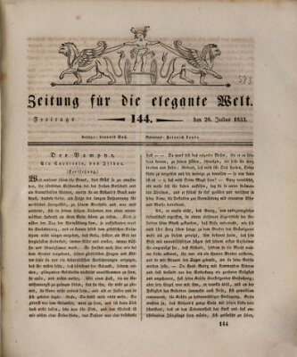 Zeitung für die elegante Welt Freitag 26. Juli 1833