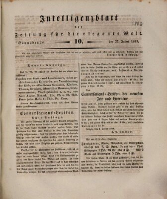 Zeitung für die elegante Welt Samstag 27. Juli 1833