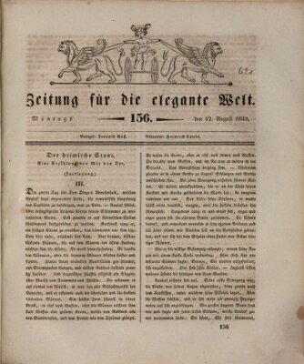 Zeitung für die elegante Welt Montag 12. August 1833