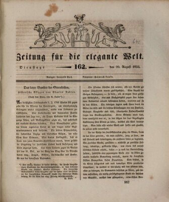 Zeitung für die elegante Welt Dienstag 20. August 1833