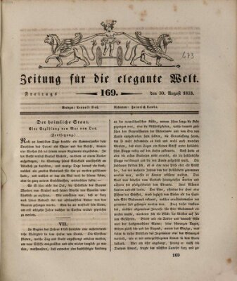 Zeitung für die elegante Welt Freitag 30. August 1833