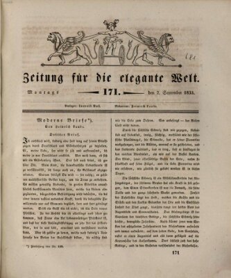 Zeitung für die elegante Welt Montag 2. September 1833