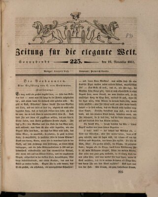 Zeitung für die elegante Welt Samstag 16. November 1833