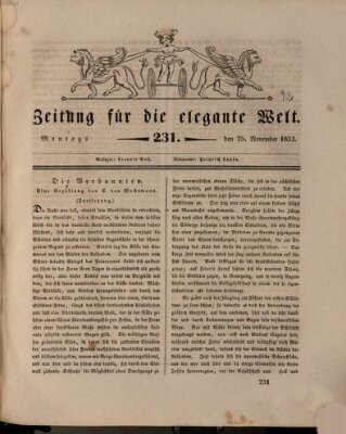 Zeitung für die elegante Welt Montag 25. November 1833