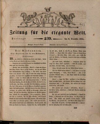 Zeitung für die elegante Welt Freitag 6. Dezember 1833
