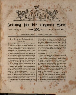 Zeitung für die elegante Welt Dienstag 31. Dezember 1833