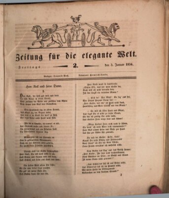 Zeitung für die elegante Welt Freitag 3. Januar 1834