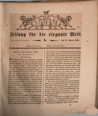 Zeitung für die elegante Welt Samstag 11. Januar 1834