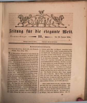 Zeitung für die elegante Welt Donnerstag 16. Januar 1834