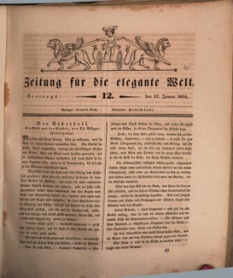 Zeitung für die elegante Welt Freitag 17. Januar 1834