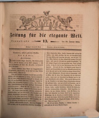 Zeitung für die elegante Welt Samstag 18. Januar 1834