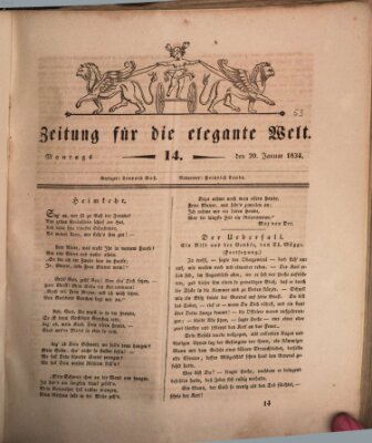 Zeitung für die elegante Welt Montag 20. Januar 1834