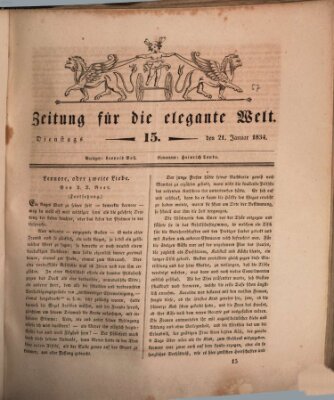 Zeitung für die elegante Welt Dienstag 21. Januar 1834