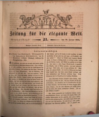 Zeitung für die elegante Welt Donnerstag 30. Januar 1834