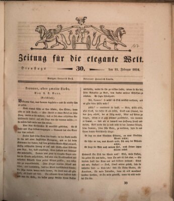 Zeitung für die elegante Welt Dienstag 11. Februar 1834