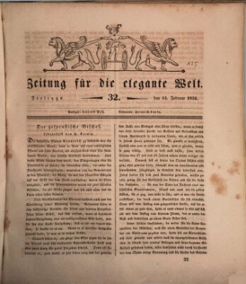 Zeitung für die elegante Welt Freitag 14. Februar 1834