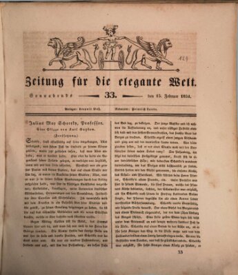 Zeitung für die elegante Welt Samstag 15. Februar 1834