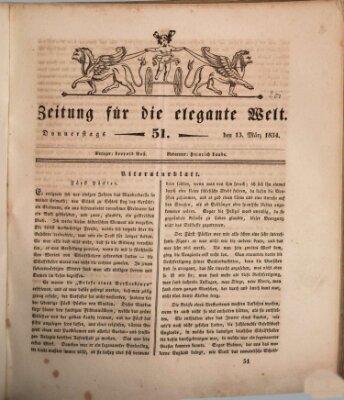 Zeitung für die elegante Welt Donnerstag 13. März 1834