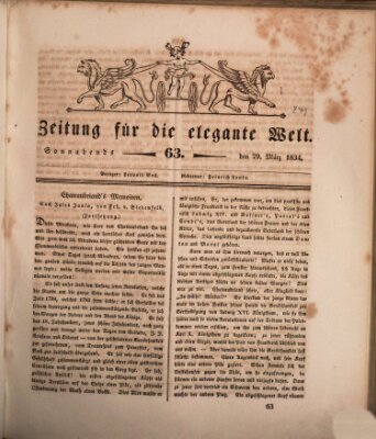 Zeitung für die elegante Welt Samstag 29. März 1834