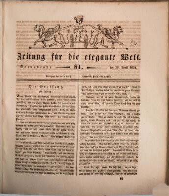 Zeitung für die elegante Welt Samstag 26. April 1834