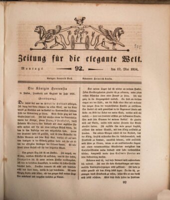 Zeitung für die elegante Welt Montag 12. Mai 1834