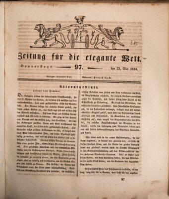 Zeitung für die elegante Welt Donnerstag 22. Mai 1834