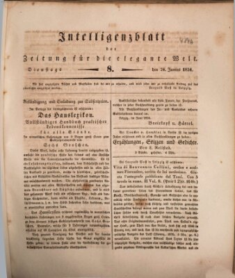 Zeitung für die elegante Welt Dienstag 24. Juni 1834