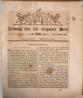 Zeitung für die elegante Welt Donnerstag 26. Juni 1834