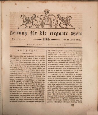 Zeitung für die elegante Welt Freitag 11. Juli 1834