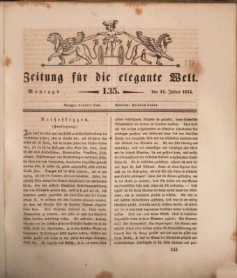 Zeitung für die elegante Welt Montag 14. Juli 1834