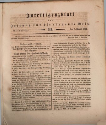 Zeitung für die elegante Welt Dienstag 5. August 1834