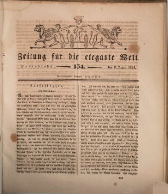 Zeitung für die elegante Welt Samstag 9. August 1834