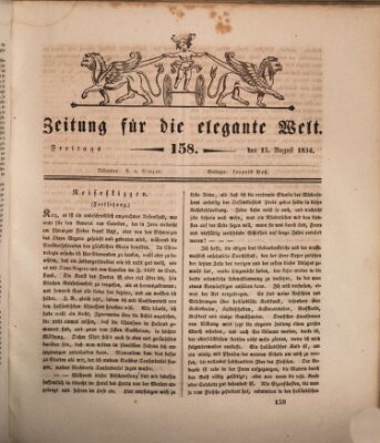 Zeitung für die elegante Welt Freitag 15. August 1834