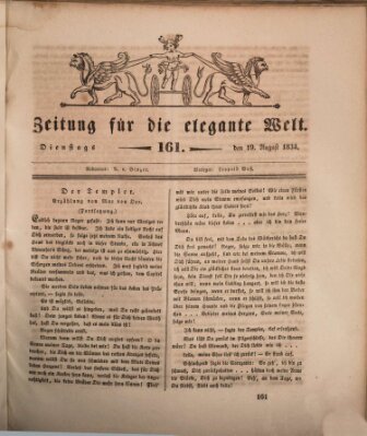 Zeitung für die elegante Welt Dienstag 19. August 1834